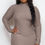 Thumbnail: Plus Size Ribbed Long Sleeve Mock Neck Mini Bodycon Dress