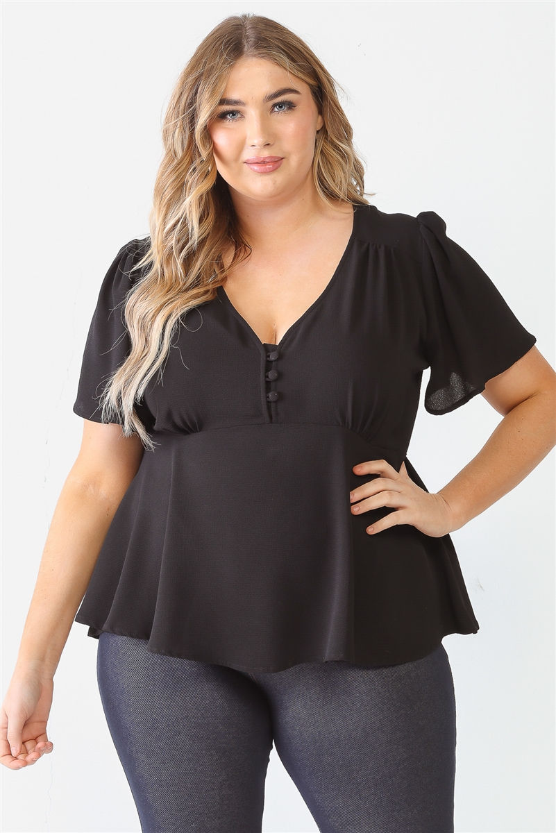 Thumbnail: Plus Tie Detail Flare Top