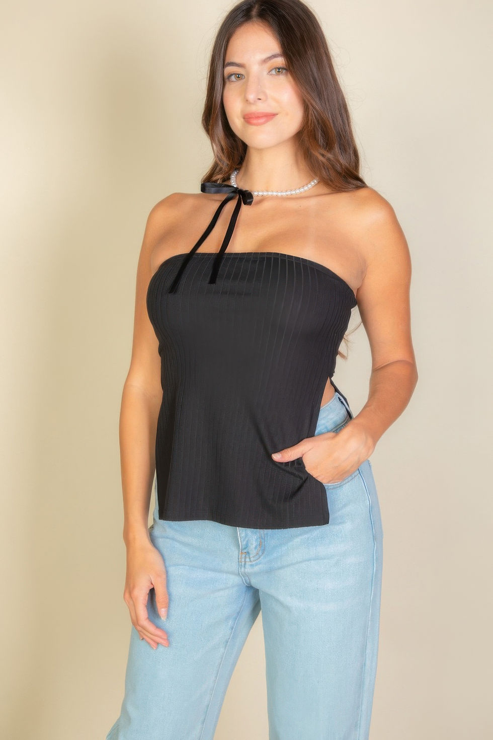 Thumbnail: Side Slit Bandeau Tube Top