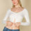 Thumbnail: Ribbed Button Front Split Long Sleeve Top