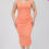 Thumbnail: Plus Size Square Neck Ruched Bodycon Midi Dress
