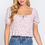 Thumbnail: Short Slv Shirring Print Woven Top