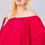 Thumbnail: Off Shoulder Long Bubble Sleeve Solid Top