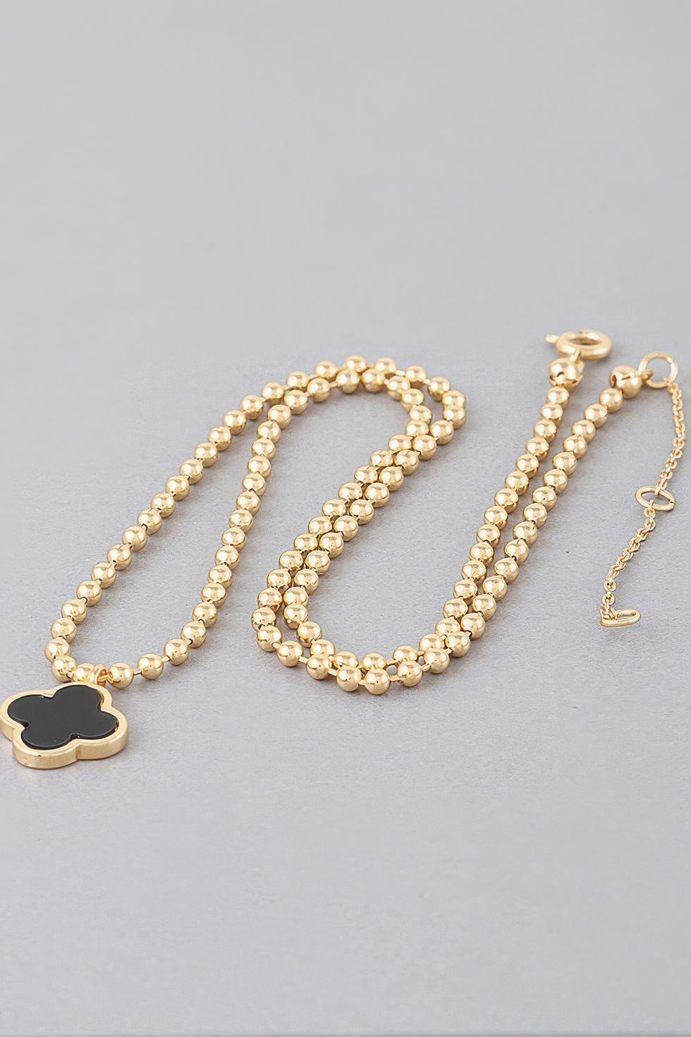 Thumbnail: Modern Clover Charm Beaded Necklace