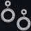Thumbnail: Rhinestone Round Circle Dangle Earring