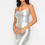 Thumbnail: Scoop neck foil mini dress