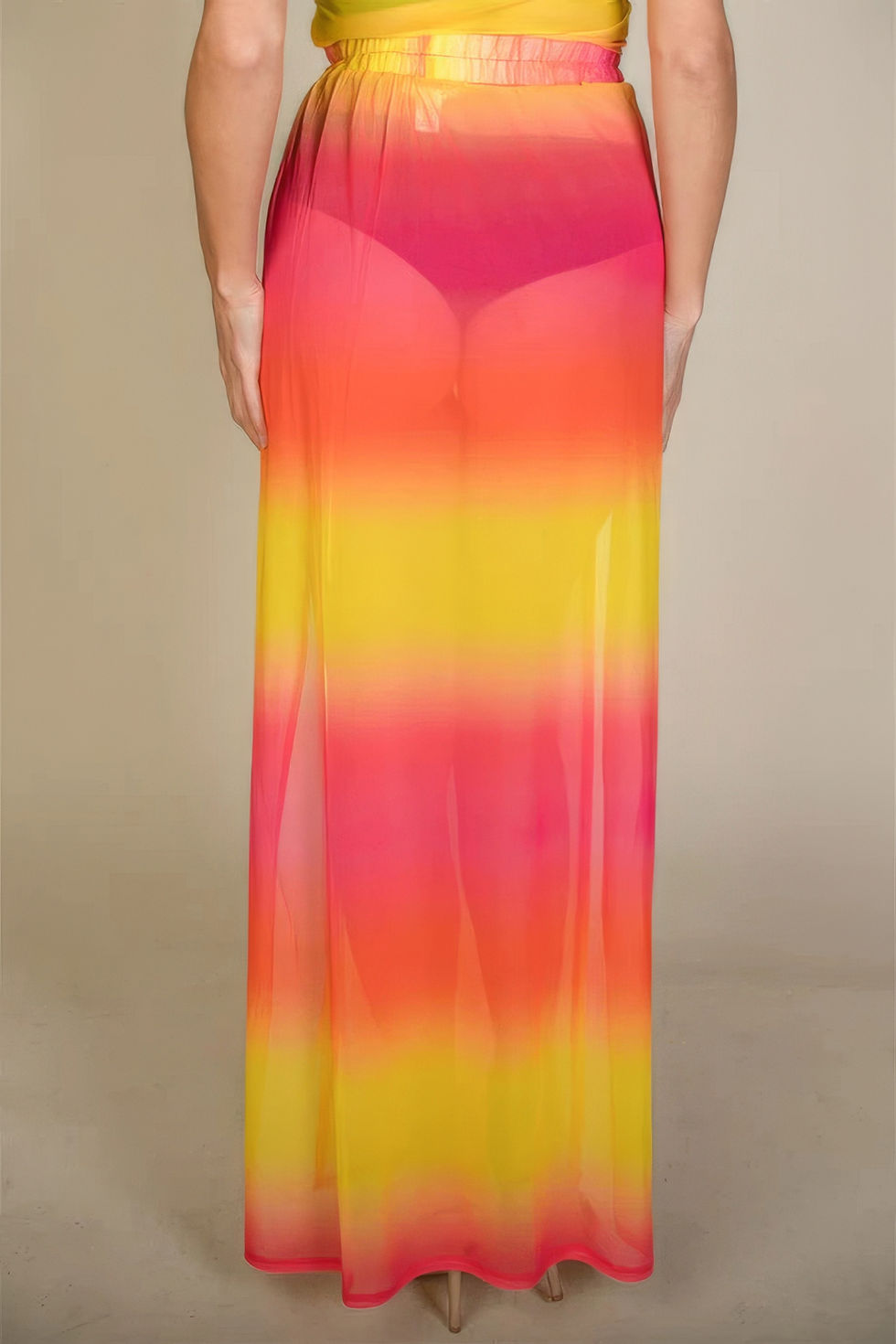 Thumbnail: High Split Mesh Sheer Maxi Skirt