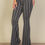 Thumbnail: Wavy Print High Waist Flare Pants