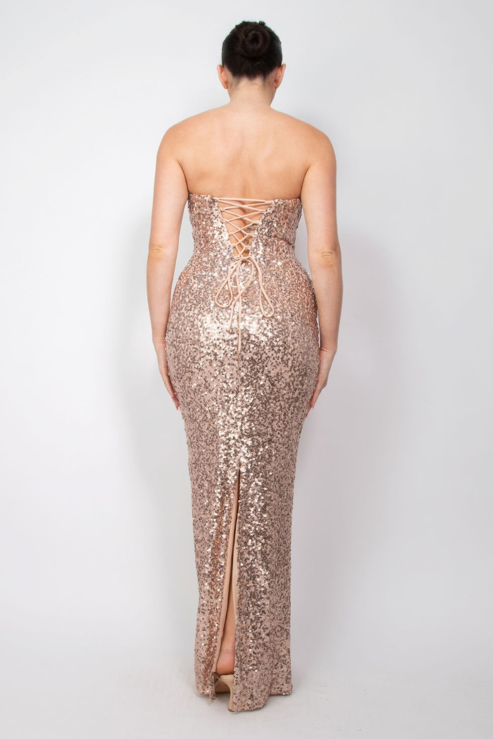 Thumbnail: Sequin V-bar Crisscross Tube Dress