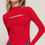 Thumbnail: Long slv mock neck kyehole rib knit top      