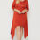 Thumbnail: Asymmetrical Raw Edge Hem Solid Dress