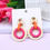 Thumbnail: Smooth Texture Round Dangle Earring