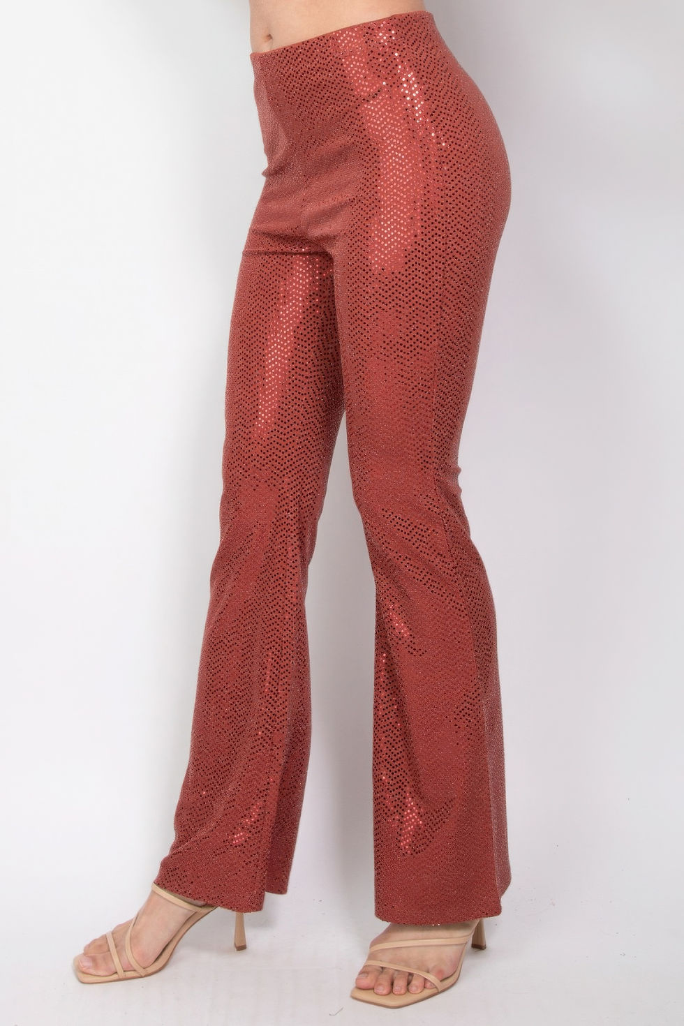 Thumbnail: Sequined Fit & Flare Midrise Pants