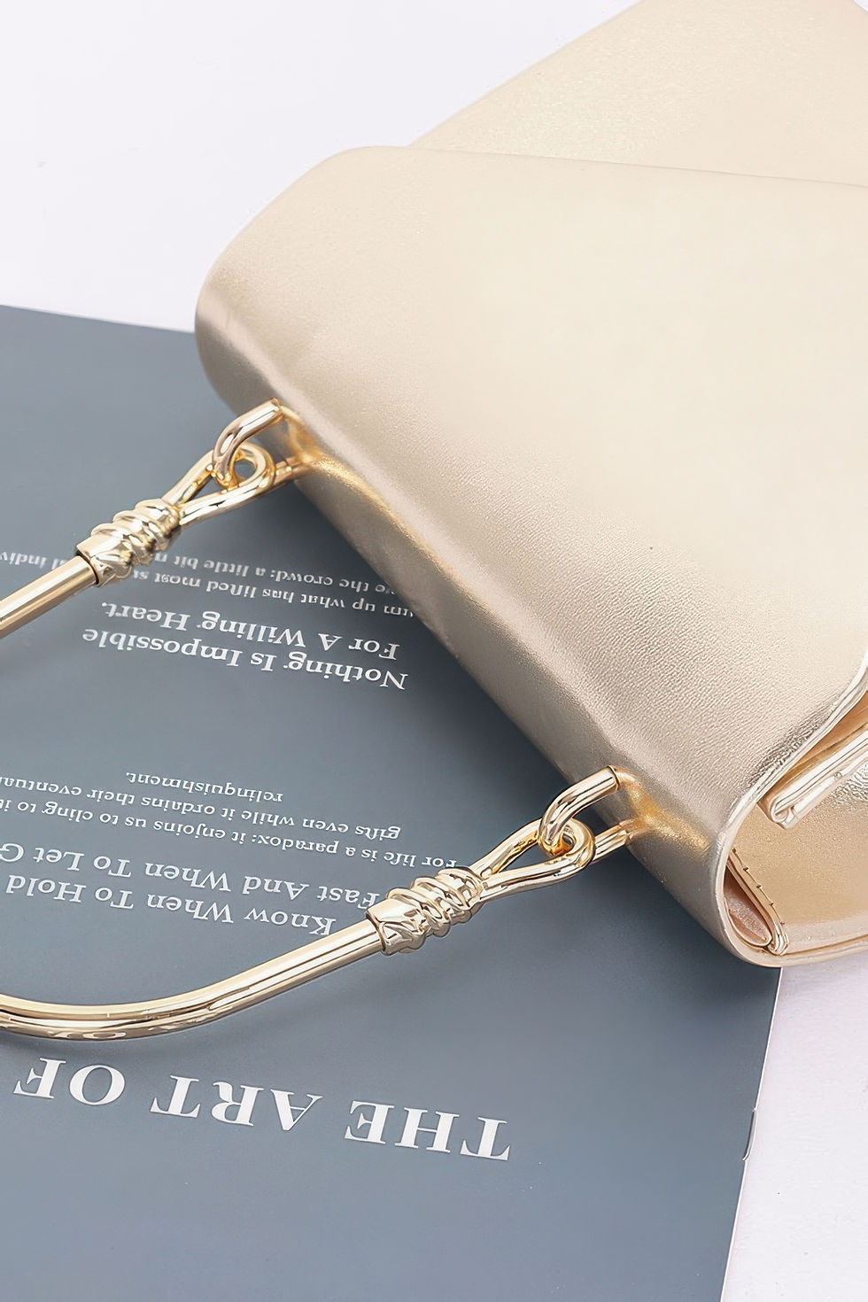 Thumbnail: Metallic Metal Handle Crossbody Bag