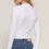 Thumbnail: Long slv mock neck kyehole rib knit top      