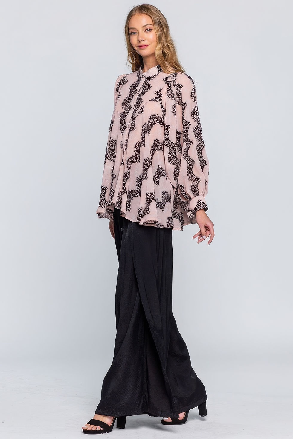 Thumbnail: See Through Shirt With Lace Detail