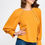 Thumbnail: Raglan Long Sleeve Top With Back Neck Tie