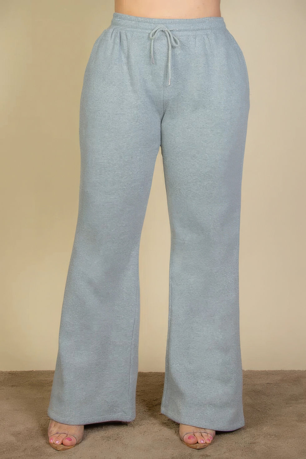 Thumbnail: Plus Size Drawstring Waist Slant Pocket Sweatpants