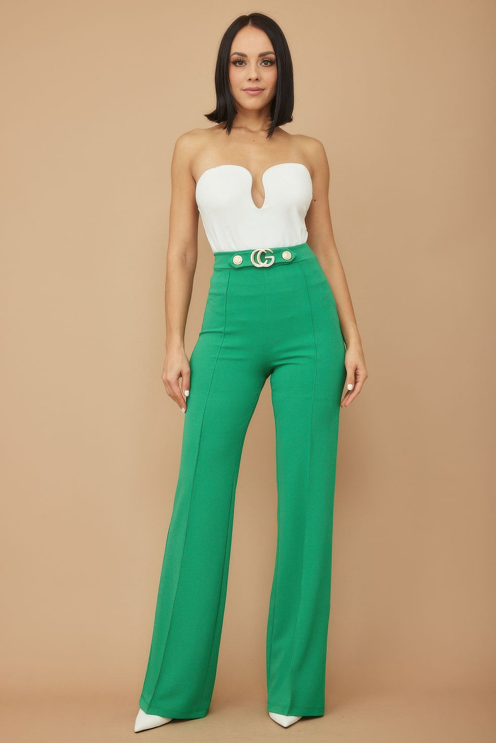 Thumbnail: Cg Buckle And Button Detail Pants 
