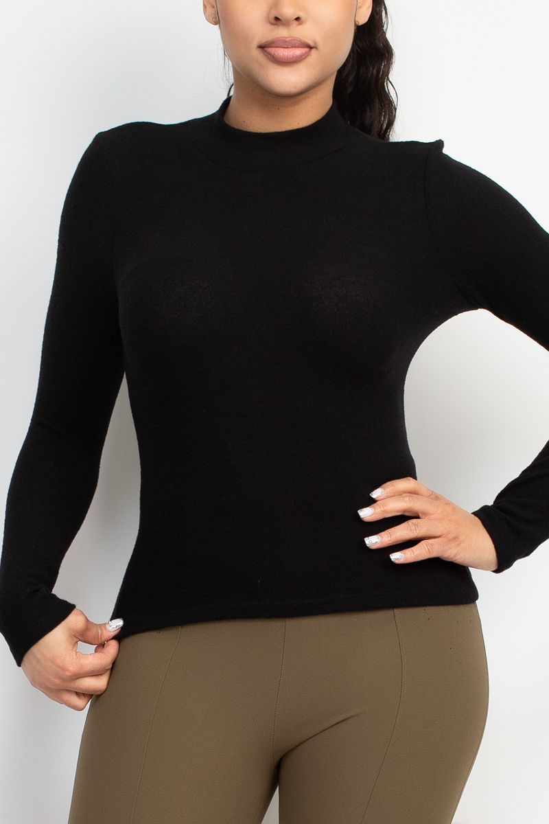 Thumbnail: Mock Neck Long Sleeve Top