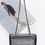 Thumbnail: Rhinestone Mesh Flap Shoulder Bag