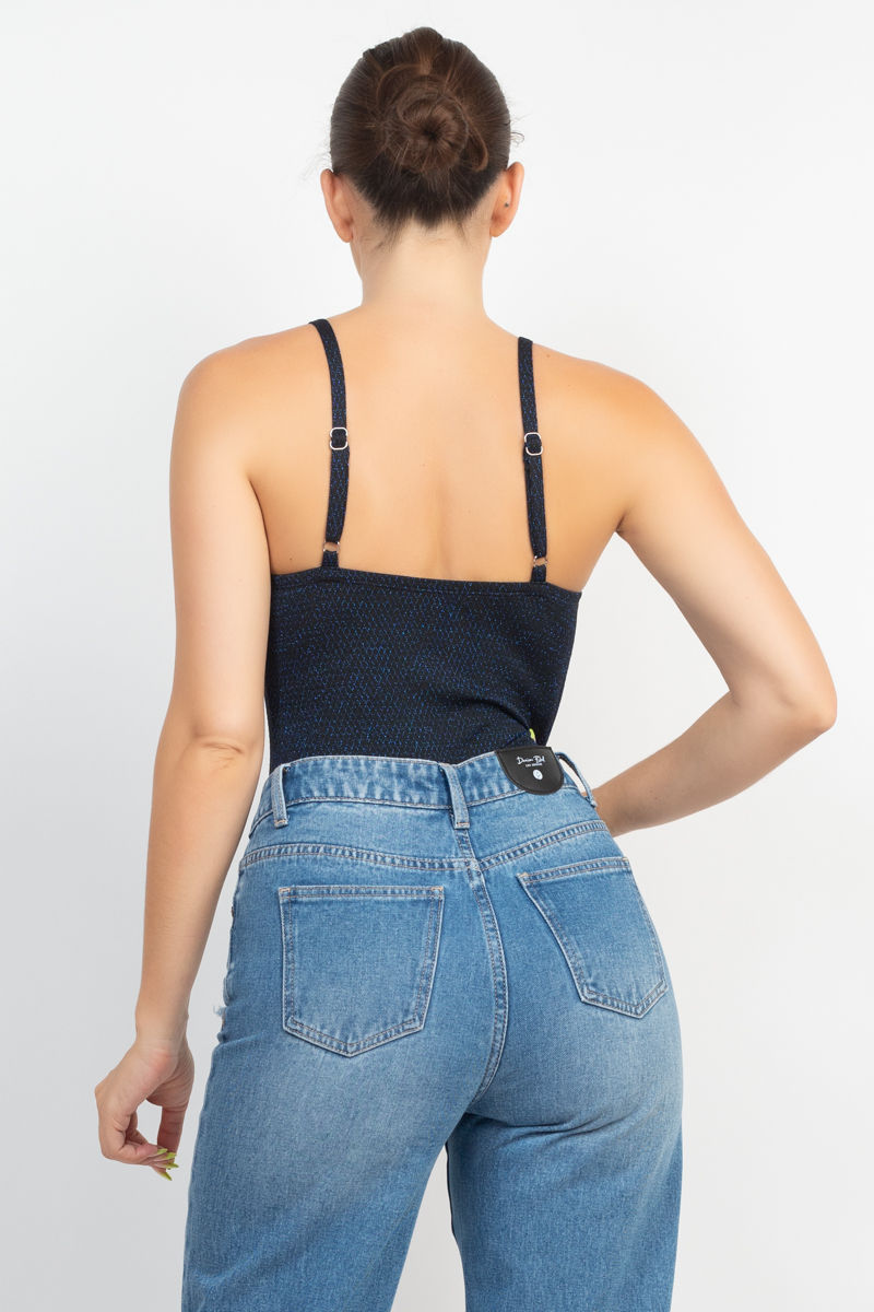 Thumbnail: Lurex Sweetheart Cami Bodysuit