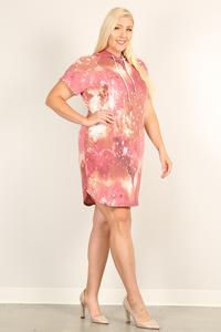 Thumbnail: Plus Size Tie-dye Print Relaxed Fit Dress
