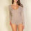 Thumbnail: Scoop Neck Solid Long Sleeve Bodysuit
