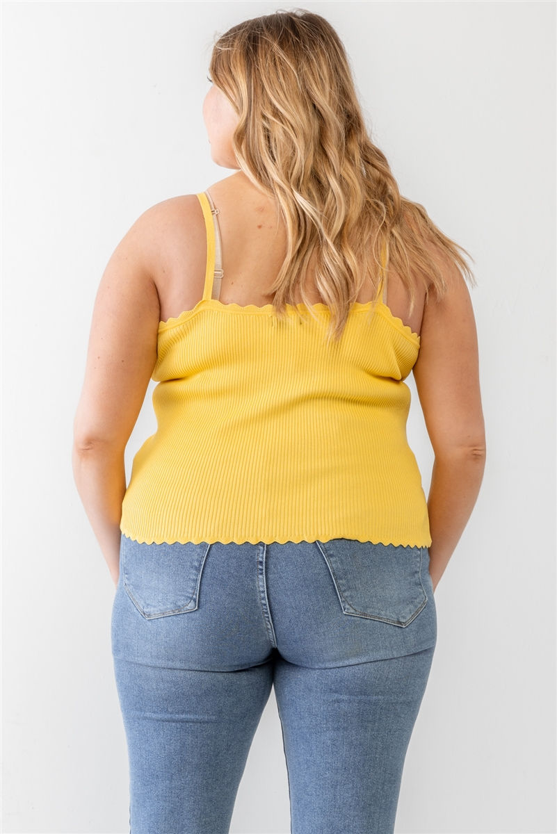Thumbnail: Plus Ribbed Ruffle Tank Top