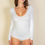 Thumbnail: Scoop Neck Solid Long Sleeve Bodysuit