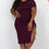 Thumbnail: Plus Size Drawstring Ruched Side Split Hem Midi Dress