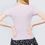 Thumbnail: Short Sleeve W/lace Trim Detail Crew Neck Pointelle Knit Top
