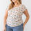Thumbnail: Plus Flower Print Ruched Top