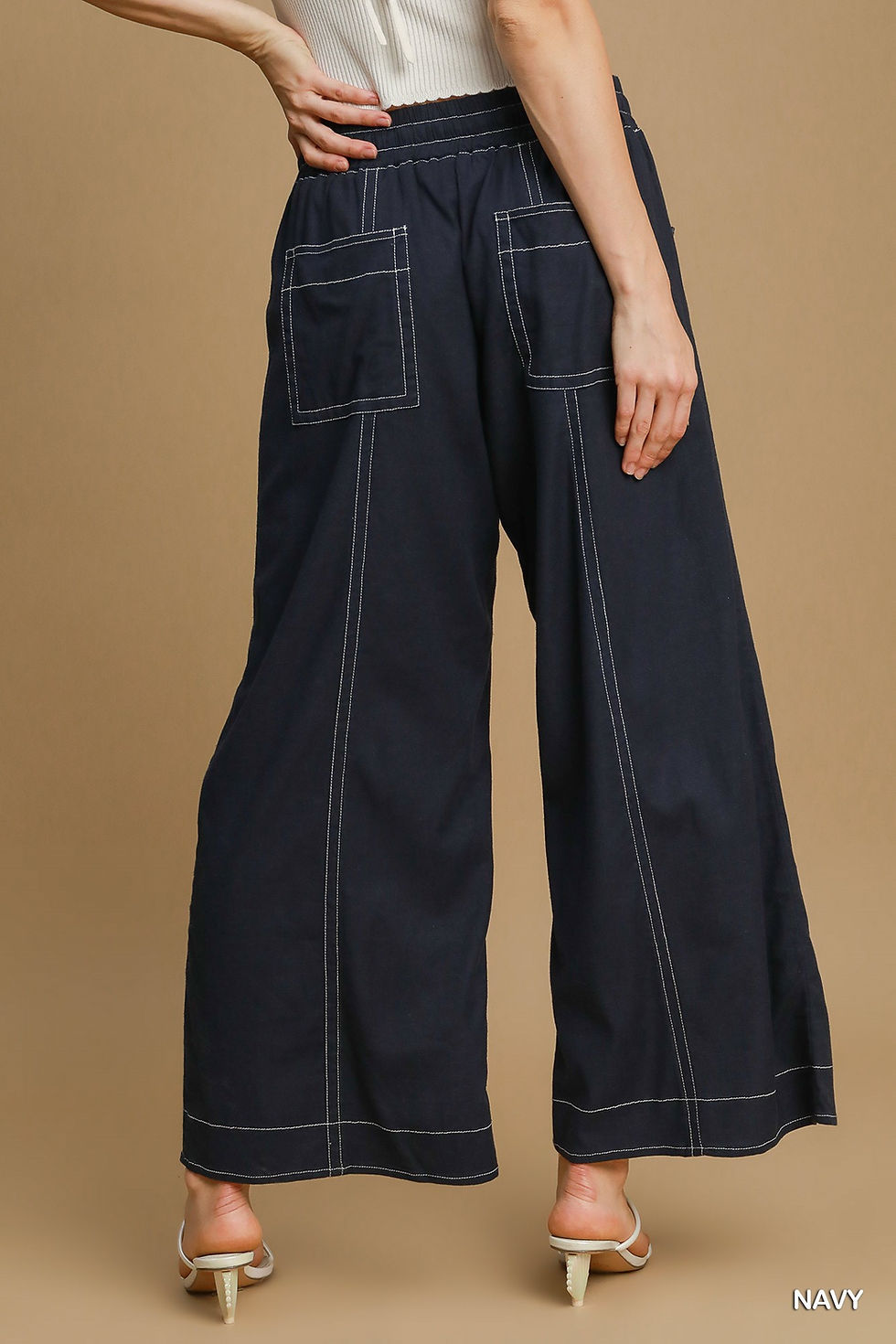 Thumbnail: Wide Leg Pull On Pants