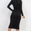 Thumbnail: Ruched Long Sleeve Midi Dress