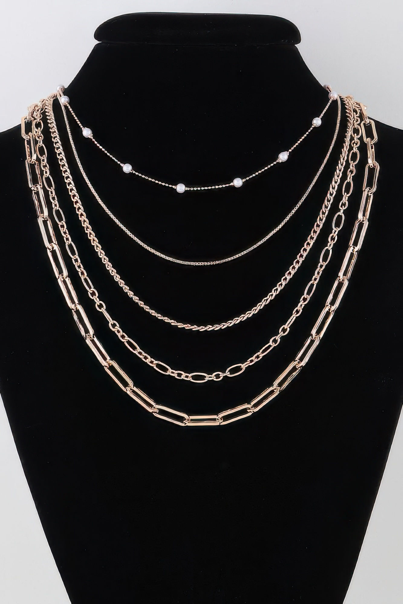 Multi Chain Drop Necklace