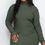 Thumbnail: Plus Size Ribbed Long Sleeve Mock Neck Mini Bodycon Dress