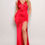 Thumbnail: Sleeveless Deep V Low Back Bow Maxi Dress