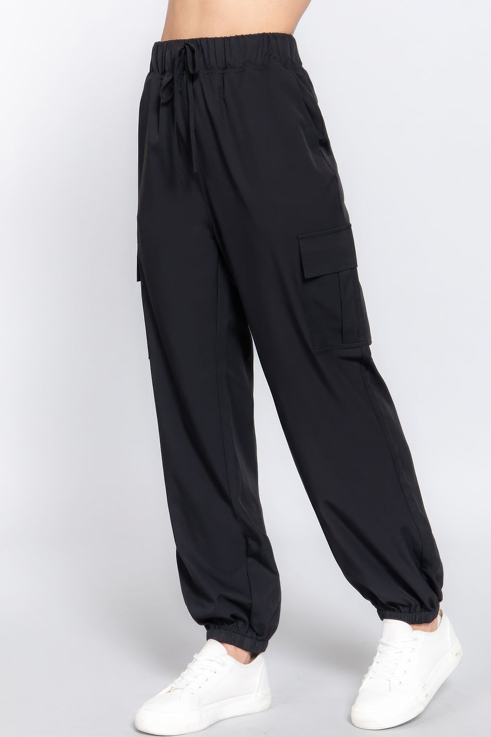 Thumbnail: Light Weight Stretch Woven Cargo Jogger Pants
