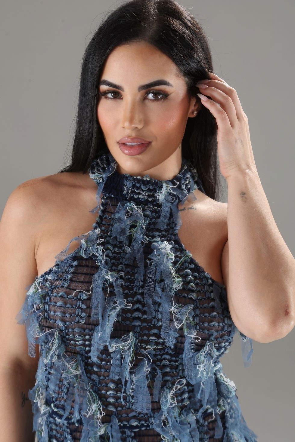 Thumbnail: Halter Ruffled Dress