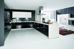 Siyah Beyaz Mutfak Dolapları