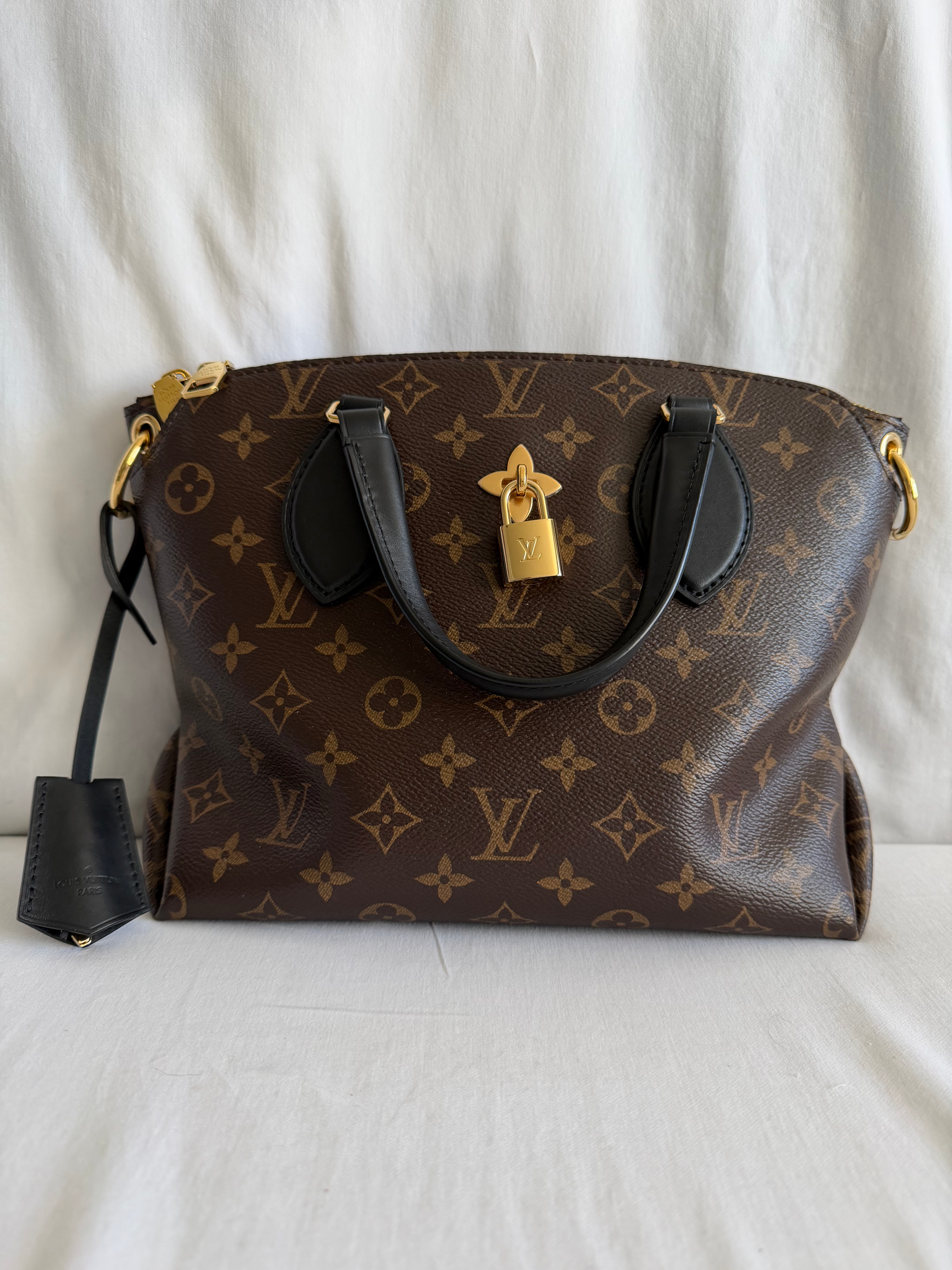 Louis Vuitton Monogram Flower Zip Tote PM in Black