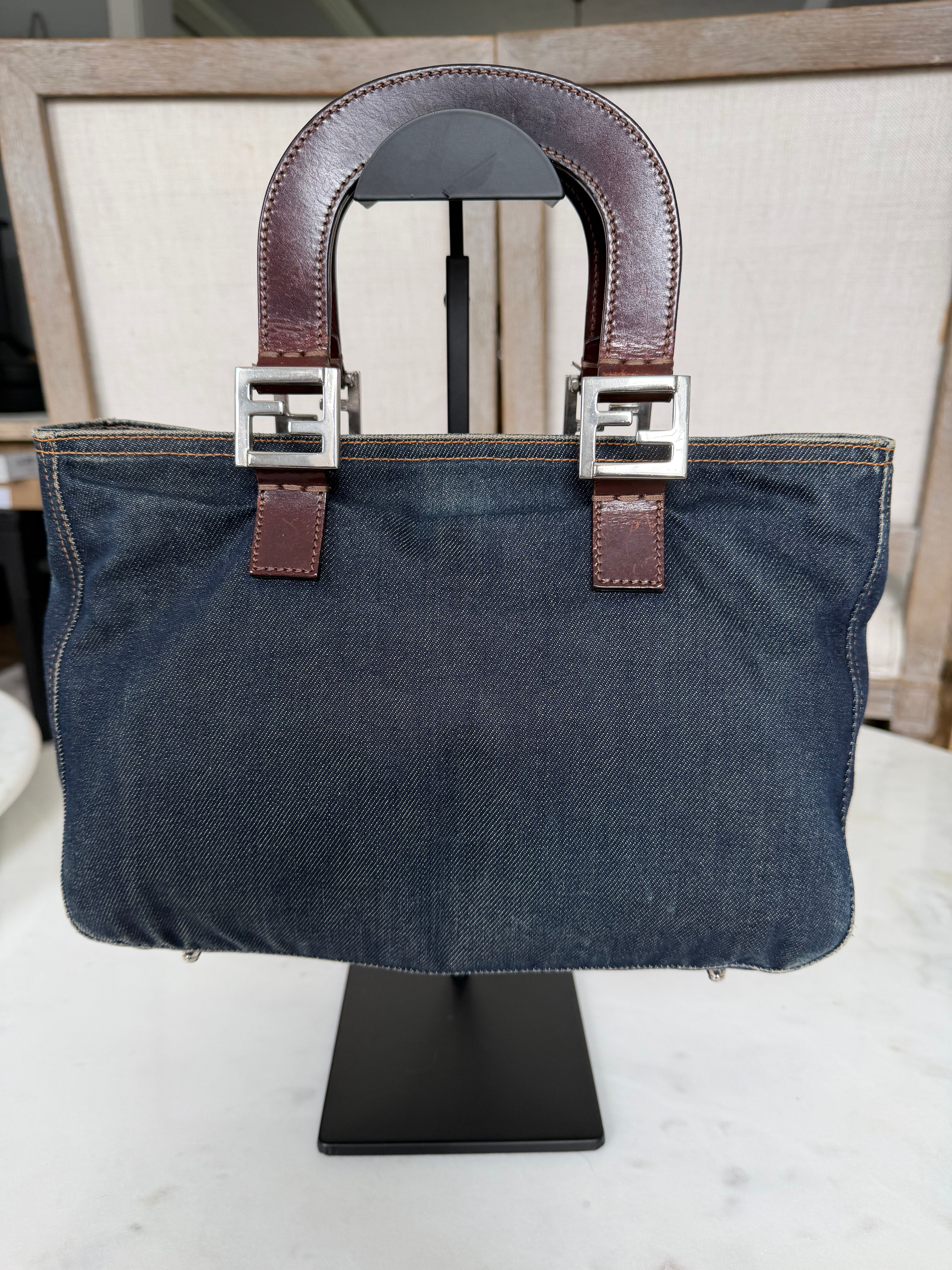 Fendi Twins Tote in Denim