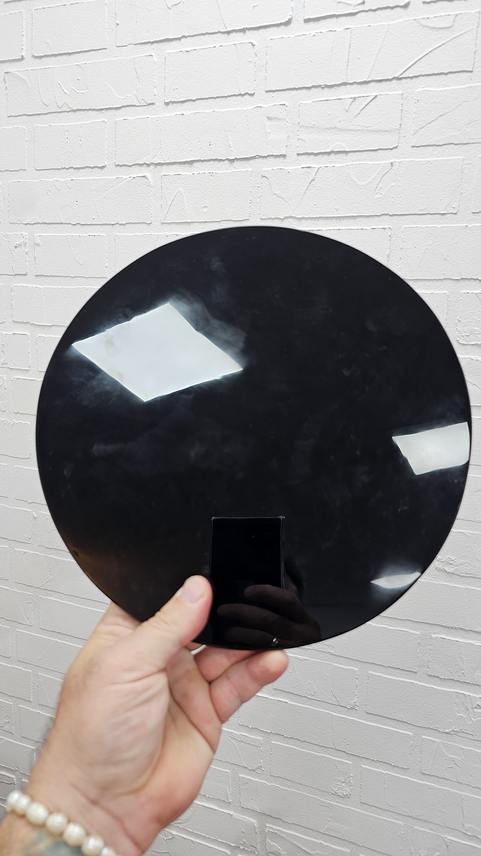 Espelho obsidiana 26cm
