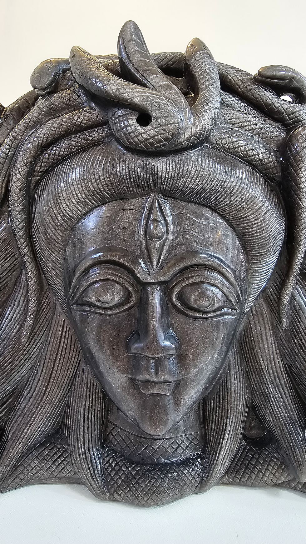 Miniatura: Escultura em obsidiana prata 