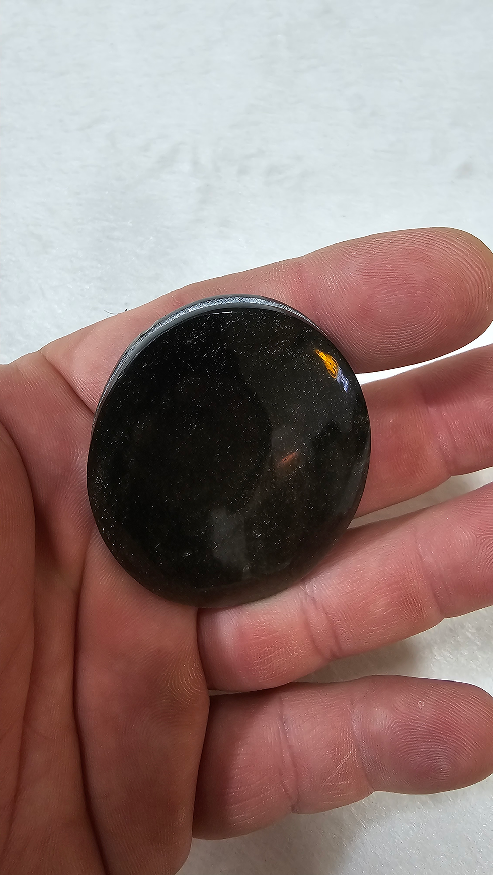 Miniatura: Cabochão em obsidiana dourada 