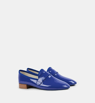 mocassins vernis bleus repetto