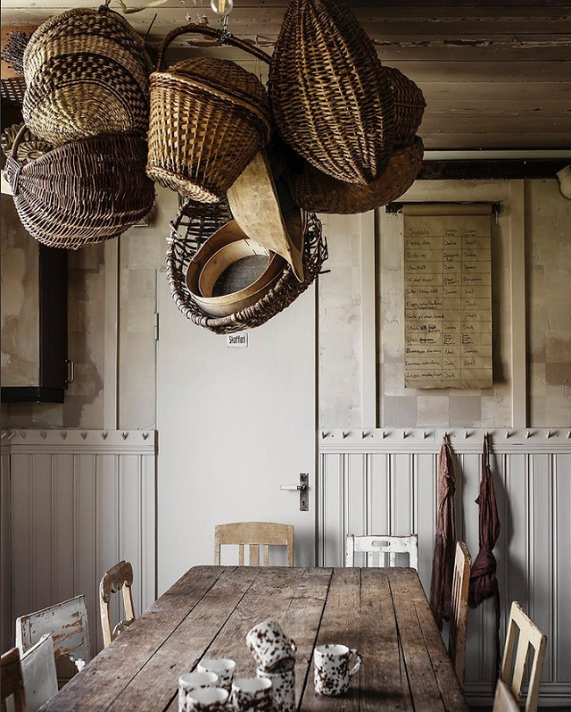 table et paniers chez lina ostling