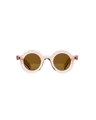 lunettes de soleil rondes en acetate rose Aude Herouard