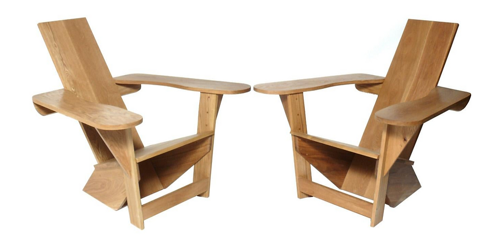 paire de fauteuils adirondack en bois